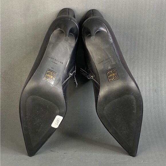 Kurt Geiger Women’s Black leather Belgravia Pointed Toe Ankle Boots Size 10.5 - Picture 12 of 13
